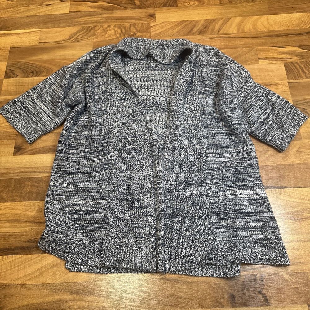 Tommy Hilfiger Short Sleeve XS Blue‎ White Women's Cardigan Sweater